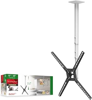 Barkan - Soporte para televisor (3500.W), Color Blanco y Negro