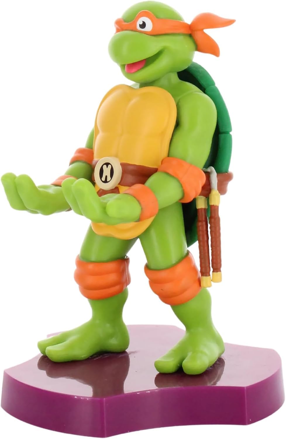 Exquisite Gaming: Holdems: TMNT - Michaelangelo - Earbud & Phone Holder, Cable Guys, Mini Collectibles with a Twist, Teenage Mutant Ninja Turtles Figure