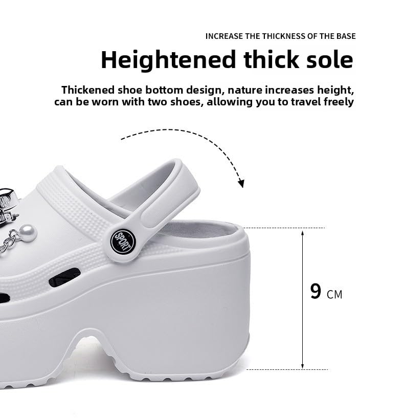 Women's Platform Sandals 2025 Summer, Thick Sole EVA Clogs with Cloud Design, Non-Slip Beach Shoes for Outdoor & Indoor, Roman-Style Comfort DIY Fashion Sandals3