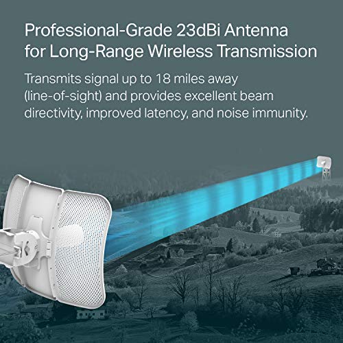 Image of TP-Link CPE710 5GHz AC867 Long-Range Gigabit Outdoor CPE for PtP and PtMP Transmission - 23dBi, Passive Powered, Free Injector, Pharos Control (Pack of 4)