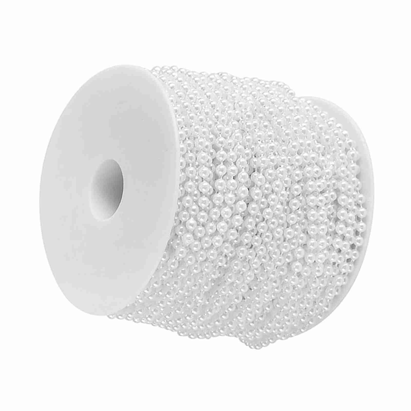 Ejoyous Künstliche Perlenkette, 40 M 4 Mm Schneidbar (WHITE)