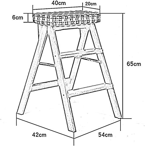Taburete de peldaño de cocina de madera con función de escalera portátil 3