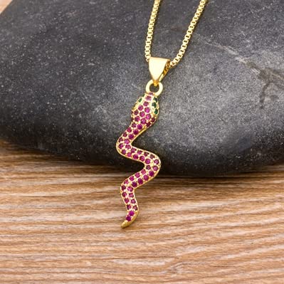 Collier serpent pour filles qui ne s'emmêle pas avec pendentif - 3