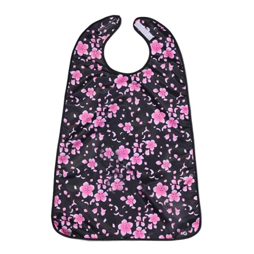 CHAKAE Babero para adultos, lavable, reutilizable, protector de comedor para ancianos, con tela suave, lavable, protector de ropa para ancianos, C, Talla única