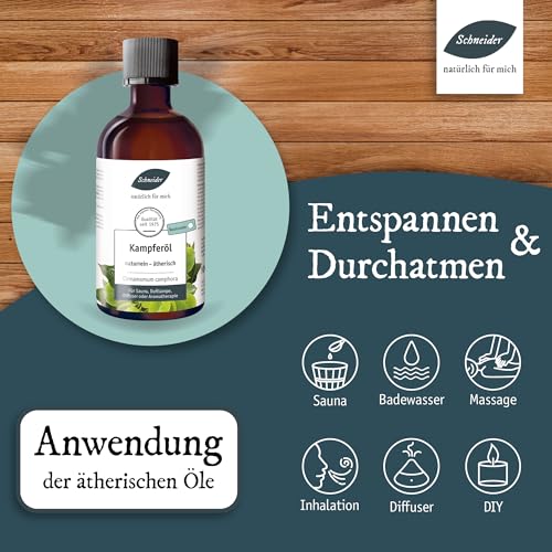 Kampferöl Schneider Saunabedarf Ätherisches Öl naturrein 100 ml