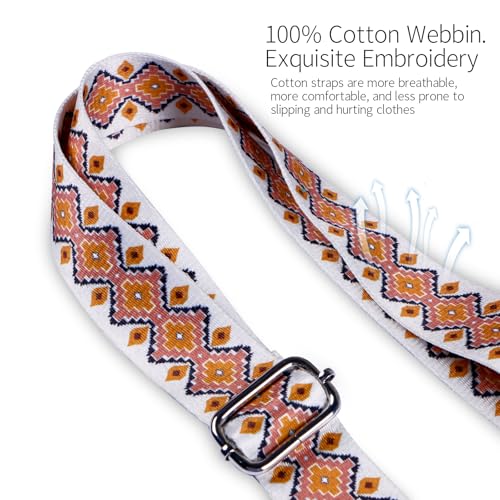 Image of Ajrwiiy Purse Straps Replacement Compatible with Wrangler Crossbody Purse, Crossbody Wide Shoulder Strap, Adjustable Canvas Straps for Handbag