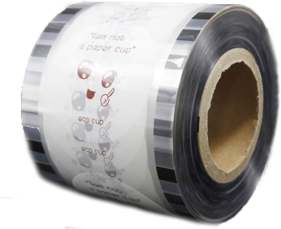 HONFAM Cup Sealer Film Bubble Boba Tea Sealing 4 Patterns 2000 pcs for Plastic and Paper Cup