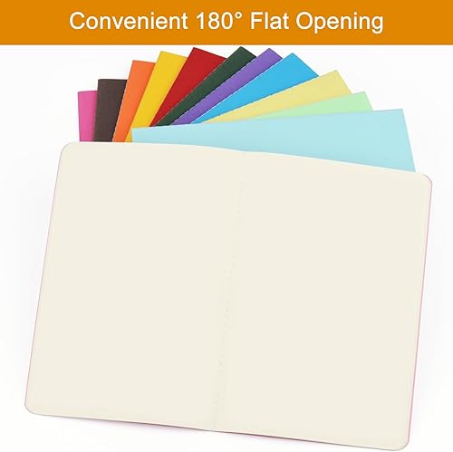 Miniatura 5 de ZCZN Paquete de 12 cuadernos coloridos en blanco a granel, diarios A5 con 12 colores, 60 páginas30 hojas, 8.3 x 5.5 pulgadas, papel liso, cuadernos