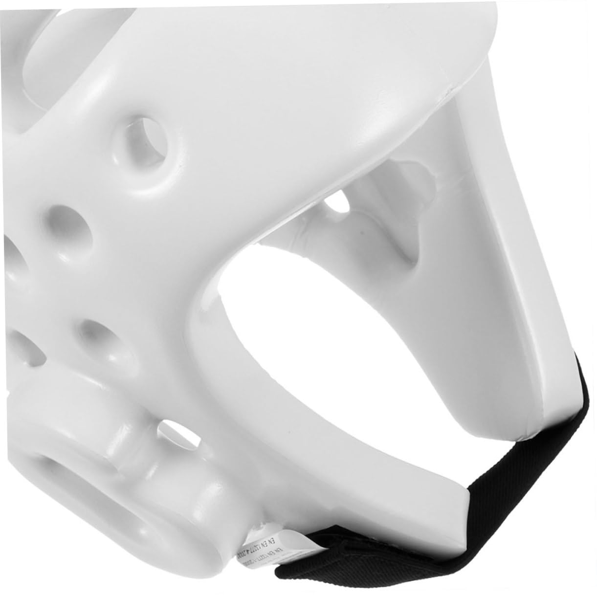 UKCOCO Casco de Boxeo para Niños Seguro y Ajustable de PU Blanco, Equipo de Protección Adecuado para Entrenamiento de Karate y Hockey sobre Hielo