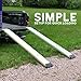 BISupply Truck Loading Ramp Ends - 8in Aluminum Ramps Bracket and Rubber Feet Kit for Car, Trucks, Trailer, Driveway, Shed, Lawn Mower