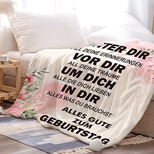 Belloxis Geburtstagsgeschenk für Frauen Kuscheldecke für Freundin Beste Freundin Schwester Geschenke Zum Geburtstag