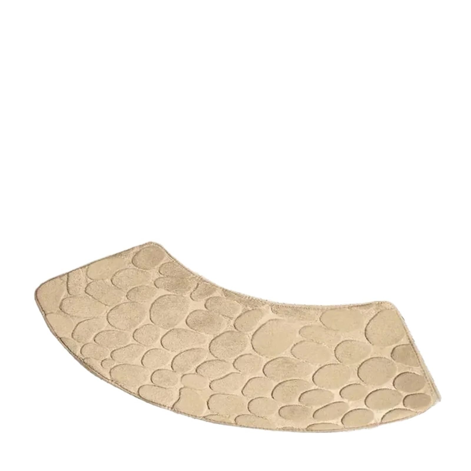 Curved Shower Mat Curved Bathroom Mat - Thickened Absorbent Non-Slip Shower, Dirt Resistant Toilet Door For & Entrance Rug(Apricot)