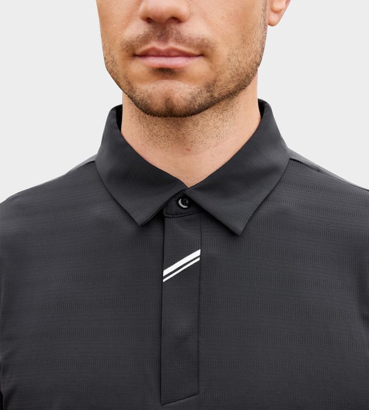 Image of Damipow Premium Golf Shirts for Men Dry Fit Performance Polo Short Sleeve Collared Shirt