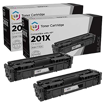 LD Products Compatible Toner Cartridge Replacement for (2-Pack, Black) HP 201X CF400X High Yield for use in Color LaserJet: M252dw, M252n, M277c6, M277n, MFP M277dw