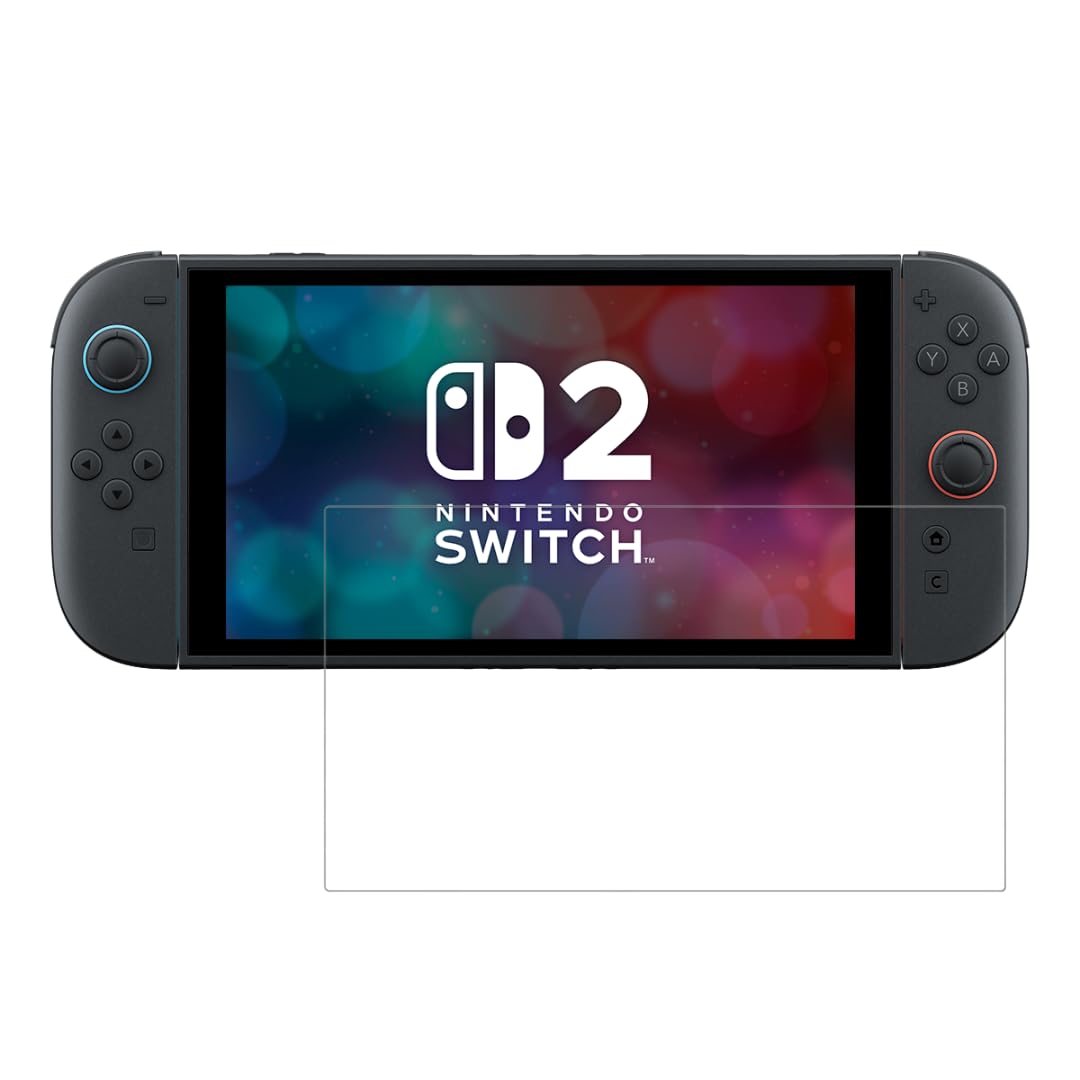 PHONILLICO Verre Trempe pour Nintendo Switch 2 (2025) [Pack de 2] Film Protection Resistant Vitre Protecteur Anti Rayure