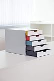Durable 762527 Pojemnik Varicolor Mix 5 (z pięcioma kolorowymi szufladami), wielokolorowy.