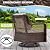 Suvivityse 6 Pieces Wicker Patio Furniture Set Conversations Sets, 2 Outdoor 360° Swivel Chairs, Patio Swivel Chair with Table and Ottoman for Garden, Poolside, Backyard (Beige)