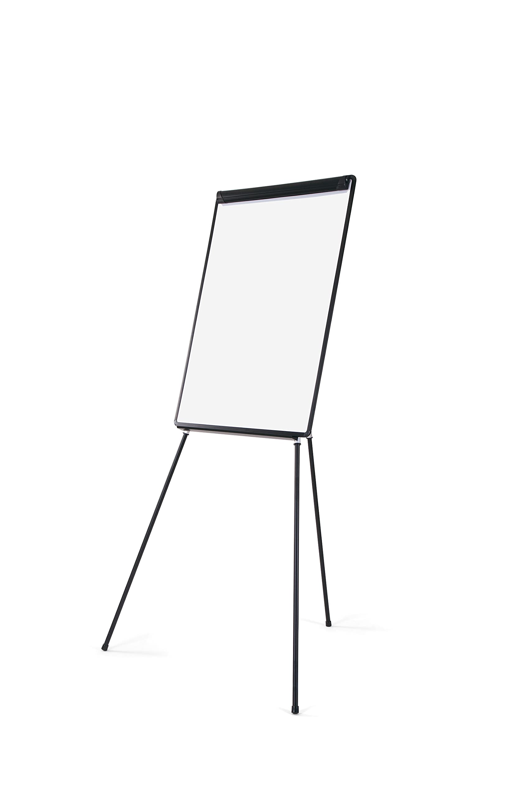 Bi-Office Dreibein Flipchart Schwarz, magnetische und trocken abwischbare Oberfläche, mit Stifteablage