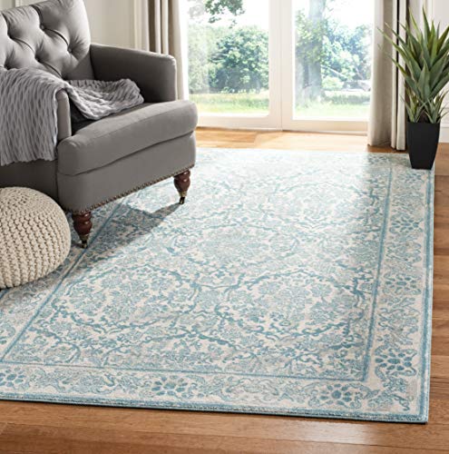 Tapete rectangular 2'2" x 4' Ivory/Light Blue SAFAVIEH miniatura 1