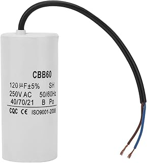 CBB60 Motor Capacitor,CBB60 Run Capacitor AC 250V 120uF 50/60Hz Run Round Capacitors for Air Conditioners Compressors Motors