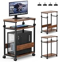 Amazon.co.jp: TTWO パソコンワゴン pcラック キャスター付き 昇降式