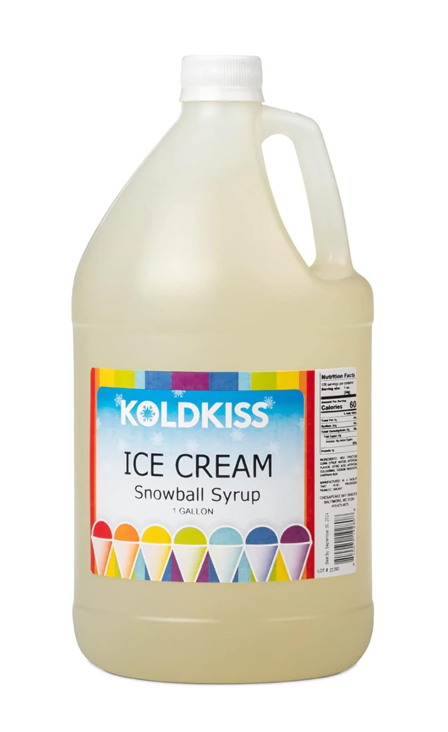 Koldkiss Shaved Ice and Snow Cone Flavored Syrups One