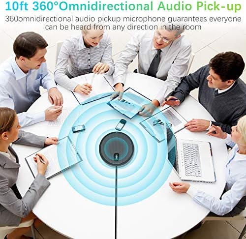 Conference Microphone UNOOE Microphone for Computer with Omnidirectional Boundary Condenser Plug & Play USB PC Mic for Video Conference Skype Recording Gaming