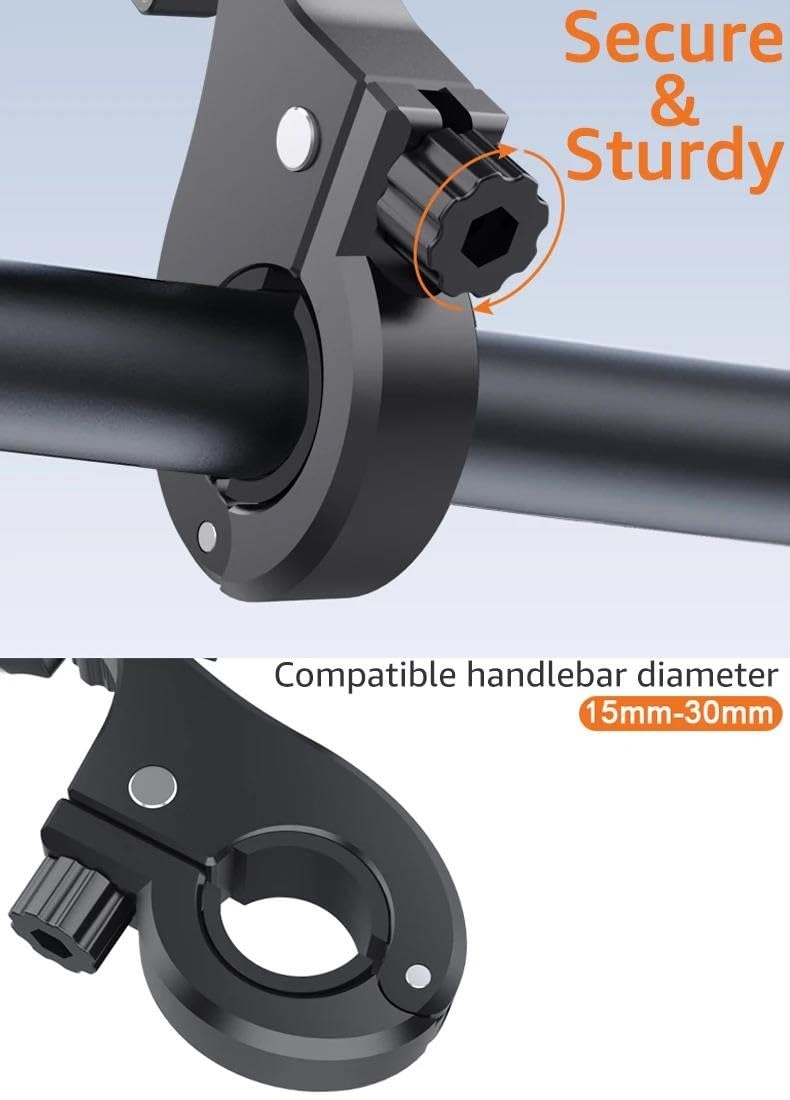 Supporto Telefono Attacco Manubrio Clip Bici Universale Moto Scooter Specchietto Retrovisore Cellulare(Mirror)