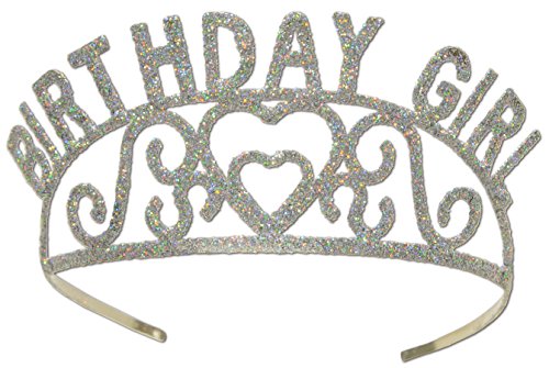 Glittered Metal Birthday Girl Tiara