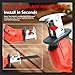 DOGTOOTH 21V Compact Cordless Saber Reciprocating Saw Set with 2 * 2.0Ah Batteries for Wood & Metal Cutting, Compatible with Makita 18V Battery, include 4* Tool-Free Bladese, Charger