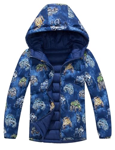 Kids Reversible Padded Winter Coat Boys Girls Lightweight Winter Insulated Hooded Jacket2