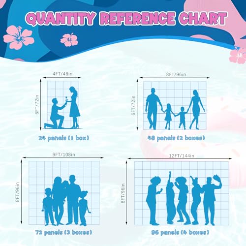 Bupelo Hawaiian Luau Shimmer Wall Backdrop 24 Pzas miniatura 5