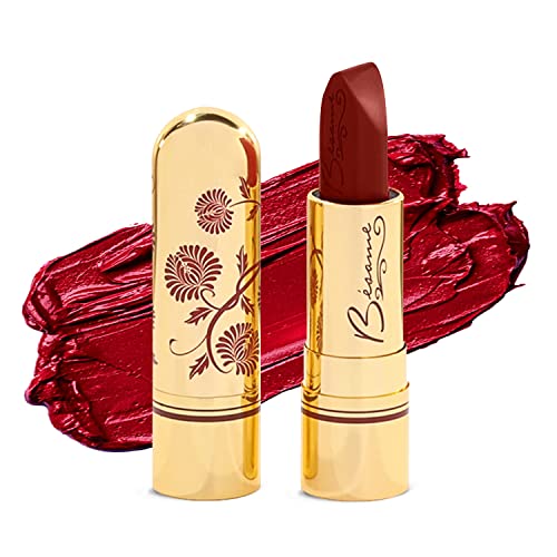 Besame Cosmetics | Forever Red Lipstick - 1925 | Classic Color Lipstick | Vintage Makeup | Long Lasting Lipstick | Semi Matte Lipstick for Women | Moisturizing Lipstick for Sensitive Skin