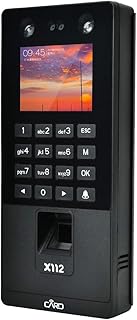 Face Attendance, Color Display Professional Time Attendance Machine Attendance Machine TCP/IP Communication Interface for Offices for Employee Checking-in(X112-K (with ID Card Swiping))