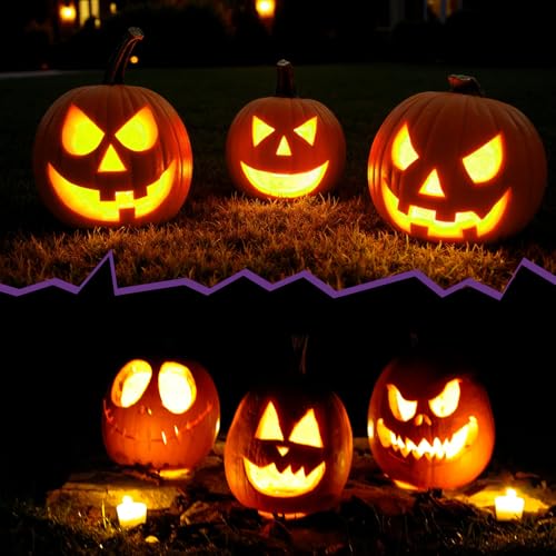 NACIMAX 10 Piece Professional Halloween Pumpkin Carving Kit with Stencils, Heavy Duty Stainless Steel Pumpkin Carving Tools Knife Set for Halloween Decorations (Purple) by NACIMAX - Image 7