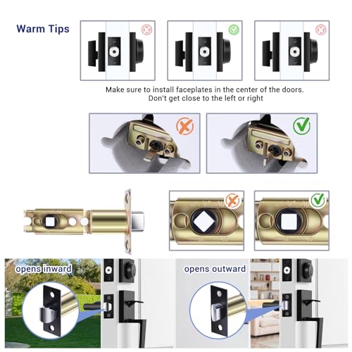 Ohuhu Front Door Lock Set, Heavy Duty Upgraded Front Door Handle Black Locksets with Deadbolt - Entry Exterior Door Handle Sets Single Cylinder Reversible Lever Matte Finish Zinc Alloy Modern Style by Ohuhu - Image 6