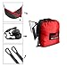 HONEST OUTFITTERS Single Camping Hammock with Basic Hammock Tree Straps,Portable Parachute Nylon Hammock for Backpacking Travel Red/Charcoal 55