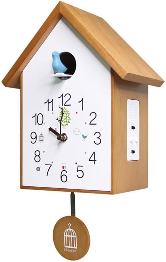 Clock Silent Non Ticking European Cuckoo Clock Smart Feel Hourly Clock Living Room Home Decoration Easy to Read for Home Office & School Decor Clock s