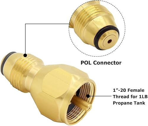 Miniatura 2 de Hooshing Adaptador para relleno de tanque de propano de 1 libra QCC1