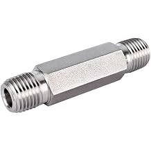 316 Stainless Steel Hex Long Nipple 1/4" Male NPT 3.5" Overall Length 8000 psi Pipe Fitting, SS-PLN-NS4-3.5