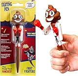 Kamhi World Farting Poop Pen with Punching Arms - Easter Basket Stuffers, Silly Gag Gift & Interactive Toy Makes Funny Fart & Action Sound with Every Punch (Karate)