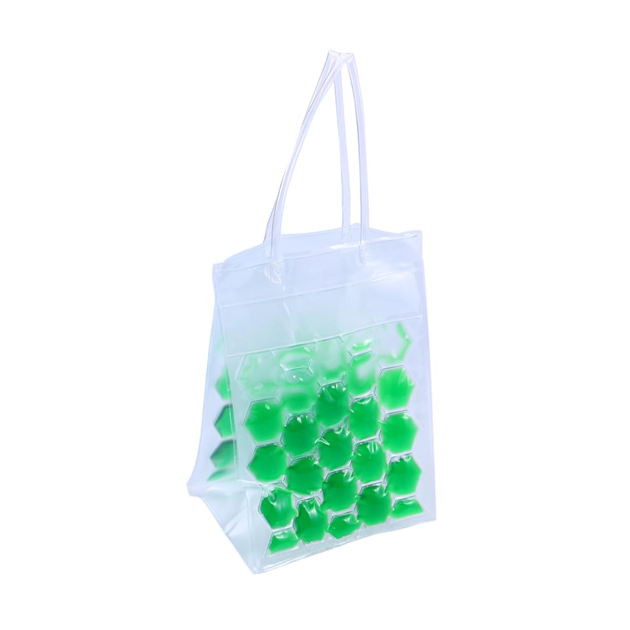 COLLBATH Wine Bottle Chill Cooler PVC Ice Bag with Gel Carrier for Red Wine Beer for Parties Bbqs Picnics and Pool Events Green
