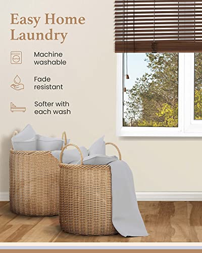 Rv King Sheets Set - 100% Egyptian Cotton - 600 Thread Count - (72 X 80) - 4 Pc Rv Bedding Camper - Soft Breathable - Snug Fit Rv Mattress - 1 Fitted Sheet, 2 Pillowcases & 1 Flat Sheet, Light Gray #TOP4