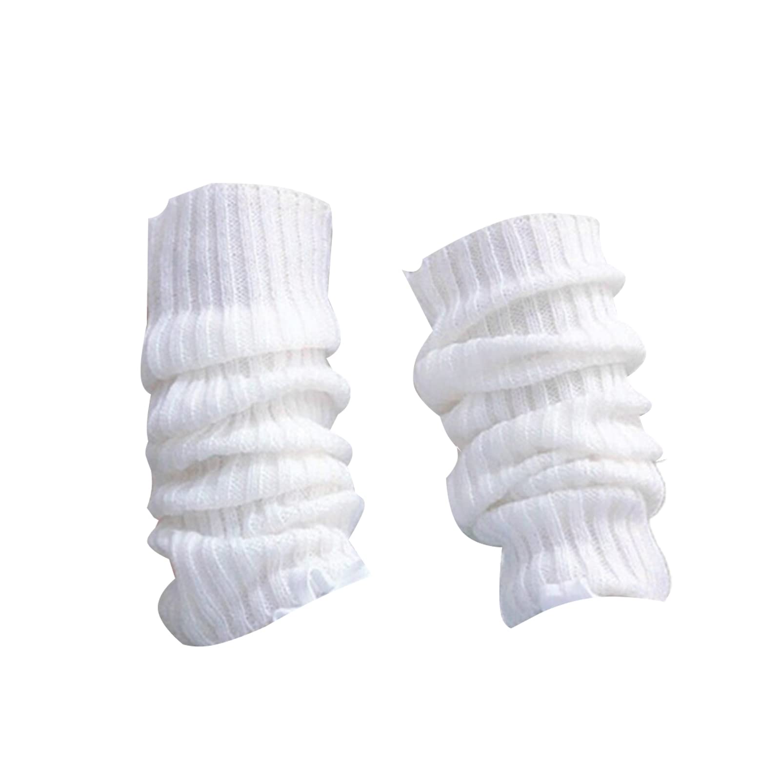 AkoMatial Leg Warmers Ribbed Leg Warm Pile Up Socks Warm compatible with Autumn Winter