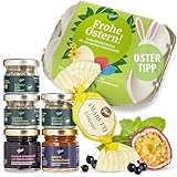 Gepp’s Feinkost Tasting Box Geschenkkorb „Frohe Ostern“ I Ostergeschenk für Männer & Frauen mit leckeren Saucen & Gewürzen für Frühstück & Brunch I Oster Geschenkset ohne künstliche Zusätze