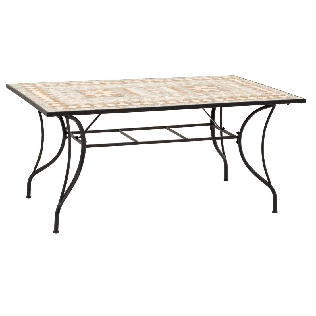 OUTLIV. Mosaik Gartentisch, 160x90 cm, Eisen/Keramik