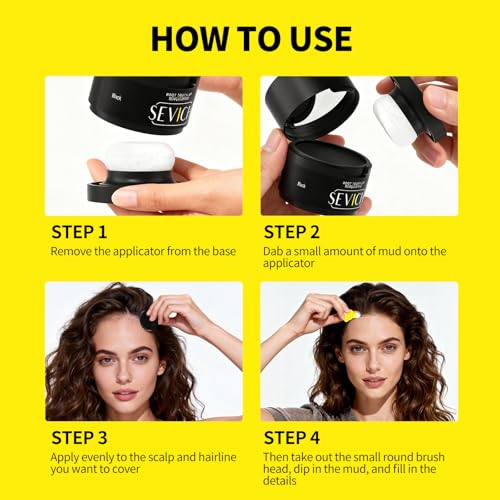 Image of Sevich Hairline Powder 2.0, Gray Root Touch Up, Sweatproof, Dark Brown