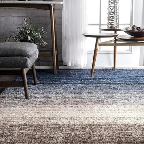 Image of Carpet for Living Room 5X7 FEET Modern Soft Shaggy Carpet Thick, Fluffy & 2 inch Pile Shag Rug for Your Kids Room, Bedroom & Livingroom (Blue Mixture)