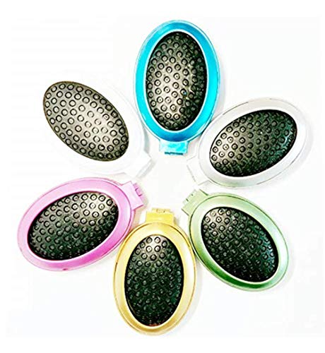 Balancy Oval Travel Hair Brush With Mirror Folding Pocket Hair Brush Mini Travel Comb With Makeup Mirror (6 Pcs) #TOP6