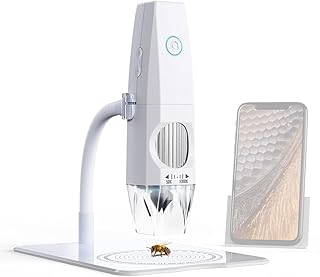 IUPPA 2MP 1080P WiFi Electron Microscope USB Mobilephone Computers Connecting Microscope Photo Video Taking Portable Electron Microscope with 8 LED Lights Bendable Stand